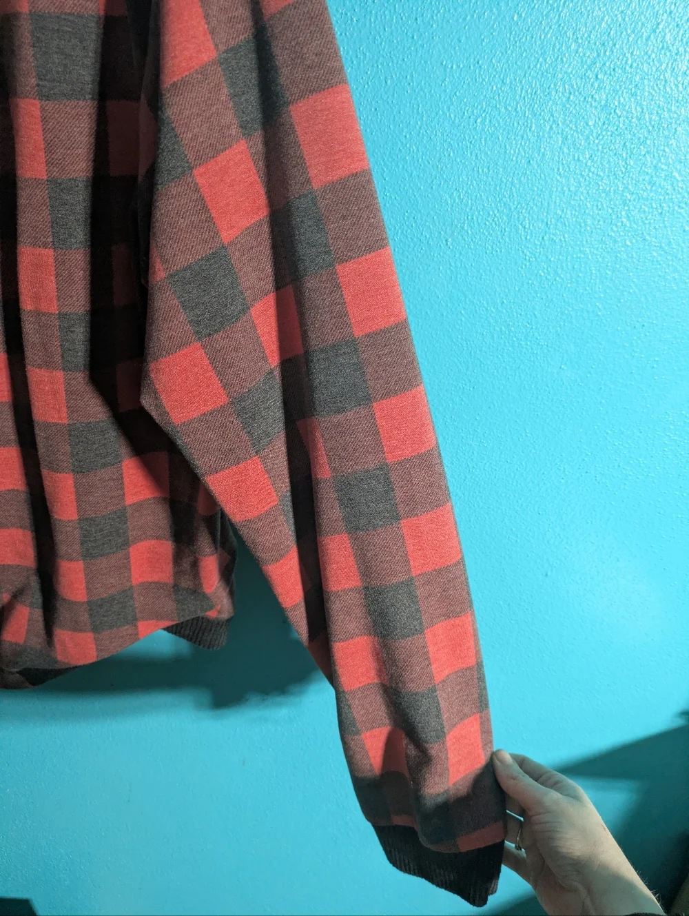 No Boundaries‎ Red and Black Plaid Utility Jacket 2XL Lightweight